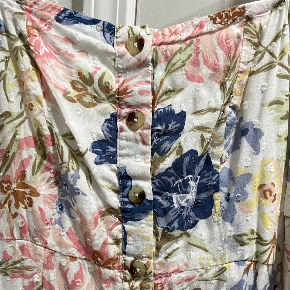 Billabong Multicolor Floral Long Sleeve Dress - Picture 5 of 8